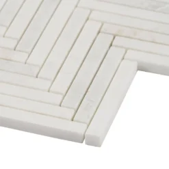 Arctic White 11 in. x 11.61 in. Herringbone Polished Marble Mosaic Tile (0.89 sq. ft./Sheet) by Ivy Hill Tile -The Elite Tile Sales Store white ivy hill tile marble tile ext3rd105898 76 1000