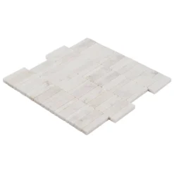 Arctic White 11.69 in. x 11.69 in. Waterfall Polished Marble Mosaic Tile (0.97 sq. ft./Sheet) by Ivy Hill Tile -The Elite Tile Sales Store white ivy hill tile marble tile ext3rd105899 1f 1000