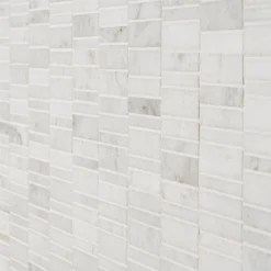 Arctic White 11.69 in. x 11.69 in. Waterfall Polished Marble Mosaic Tile (0.97 sq. ft./Sheet) by Ivy Hill Tile -The Elite Tile Sales Store white ivy hill tile marble tile ext3rd105899 fa 1000