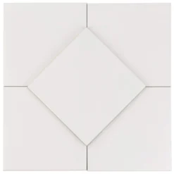 Oakland White 6 in. x 6 in. Matte Porcelain Floor and Wall Tile (44 pieces 10.76 sq. ft. / box) by Ivy Hill Tile -The Elite Tile Sales Store white ivy hill tile porcelain tile ext3rd100878 a0 1000