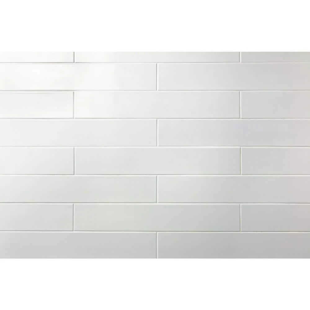 Zekke White 4 in. x 24 in. x 10 mm Polished Porcelain Subway Wall Tile (15-Pieces/9.68 sq. ft./Box) by Ivy Hill Tile 6 Zekke White 4 in. x 24 in. x 10 mm Polished Porcelain Subway Wall Tile (15-Pieces/9.68 sq. ft./Box) by Ivy Hill Tile - Image 4