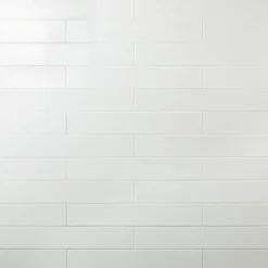 Zekke White 4 in. x 24 in. x 10 mm Polished Porcelain Subway Wall Tile (15-Pieces/9.68 sq. ft./Box) by Ivy Hill Tile