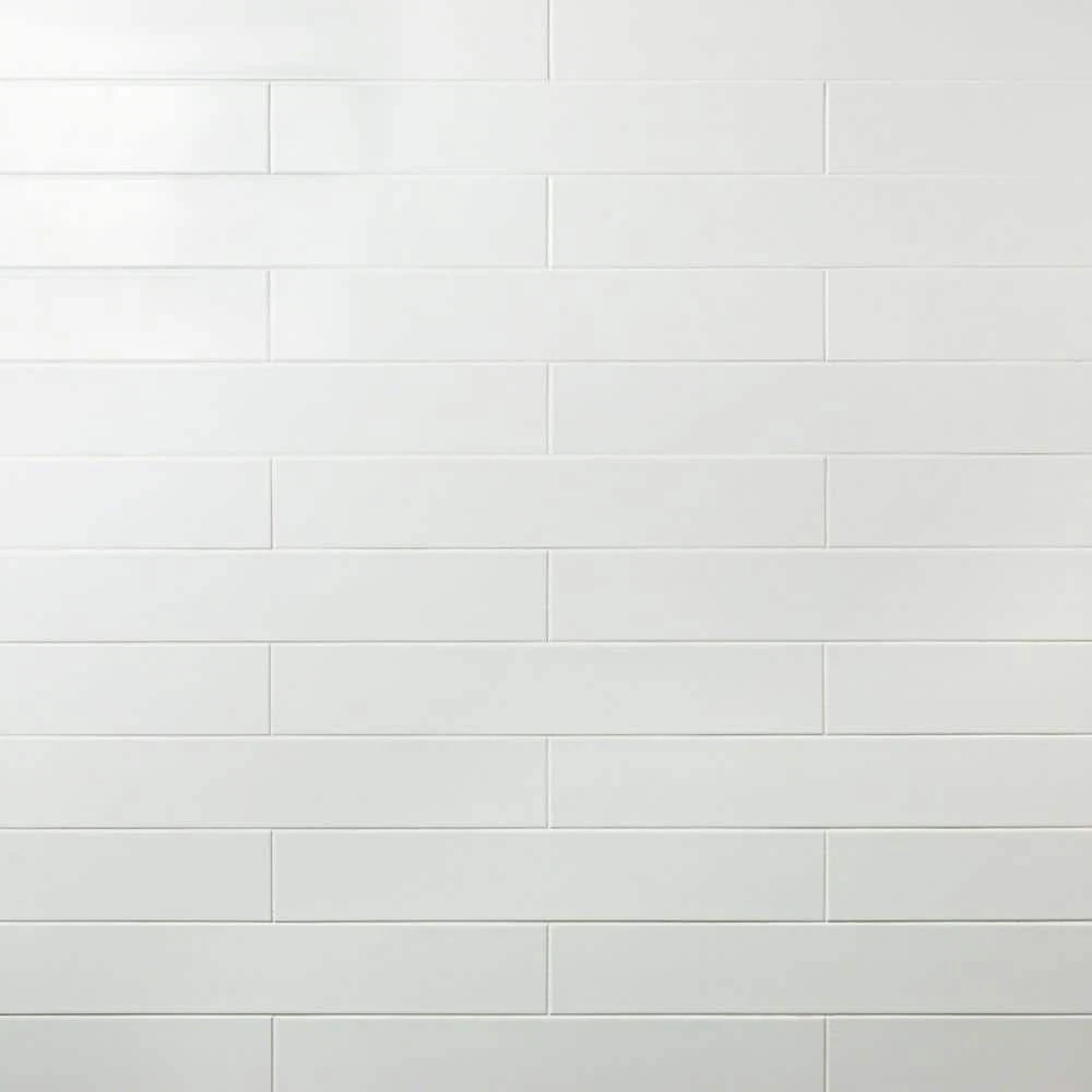 Zekke White 4 in. x 24 in. x 10 mm Polished Porcelain Subway Wall Tile (15-Pieces/9.68 sq. ft./Box) by Ivy Hill Tile 3 Zekke White 4 in. x 24 in. x 10 mm Polished Porcelain Subway Wall Tile (15-Pieces/9.68 sq. ft./Box) by Ivy Hill Tile