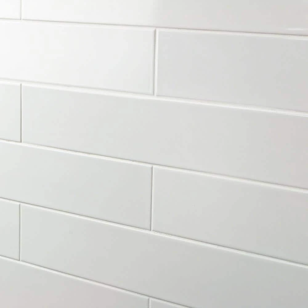 Zekke White 4 in. x 24 in. x 10 mm Polished Porcelain Subway Wall Tile (15-Pieces/9.68 sq. ft./Box) by Ivy Hill Tile 7 Zekke White 4 in. x 24 in. x 10 mm Polished Porcelain Subway Wall Tile (15-Pieces/9.68 sq. ft./Box) by Ivy Hill Tile - Image 5