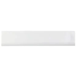 Newport White 1.97 in. x 9.84 in. Polished Ceramic Wall Bullnose Tile by Ivy Hill Tile