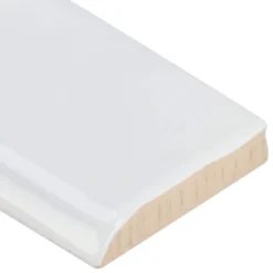 Newport White 1.97 in. x 9.84 in. Polished Ceramic Wall Bullnose Tile by Ivy Hill Tile -The Elite Tile Sales Store white ivy hill tile tile trim ext3rd100421 fa 1000