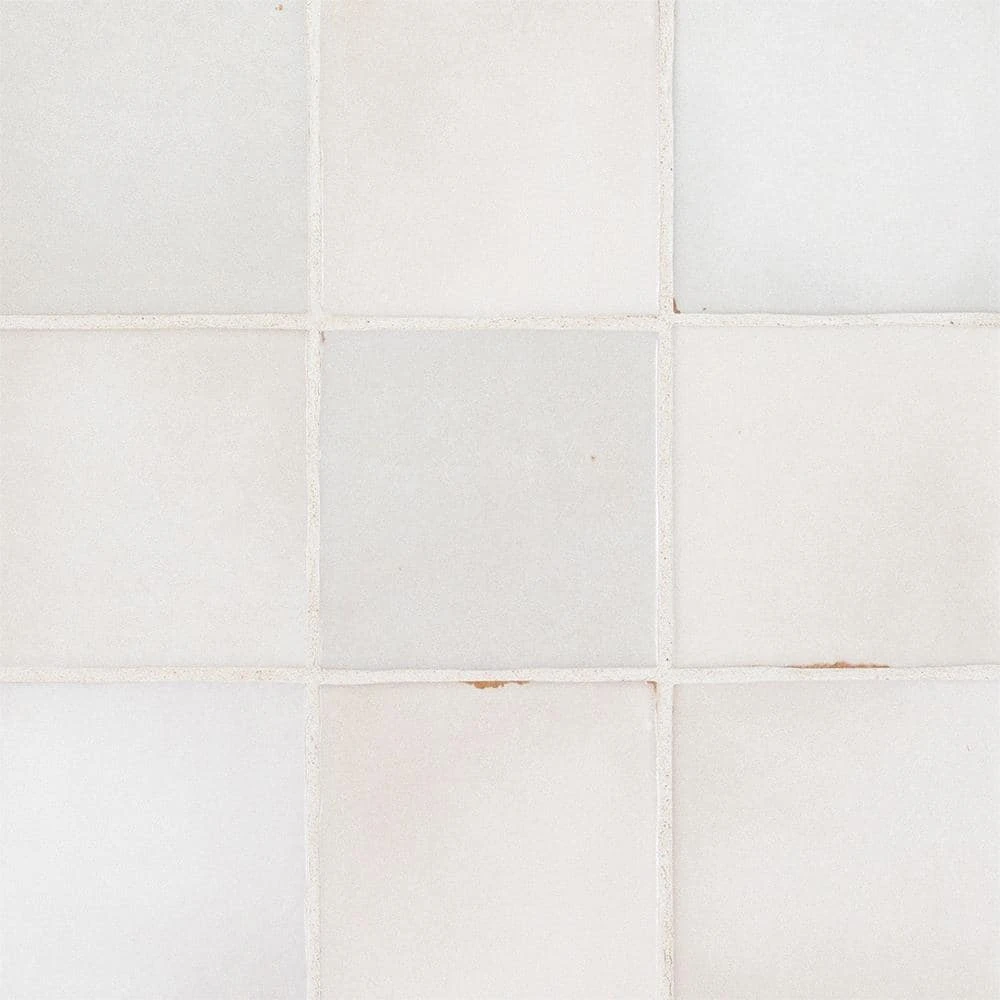 Maisie Lane Zellige White 4 in. x 4 in. Matte Ceramic Wall Tile (5.4 sq. ft./Case) by Jeffrey Court 6 Maisie Lane Zellige White 4 in. x 4 in. Matte Ceramic Wall Tile (5.4 sq. ft./Case) by Jeffrey Court - Image 4
