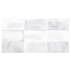 Blanco Rustico White 3 in. x 6 in. Glossy Ceramic Wall Tile (5.38 sq. ft./Case) by Jeffrey Court