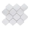 Marrakech White 9.38 in. x 12.25 in. Arabesque Glossy Ceramic Mosaic Tile (7.975 sq. ft./Case) by Jeffrey Court