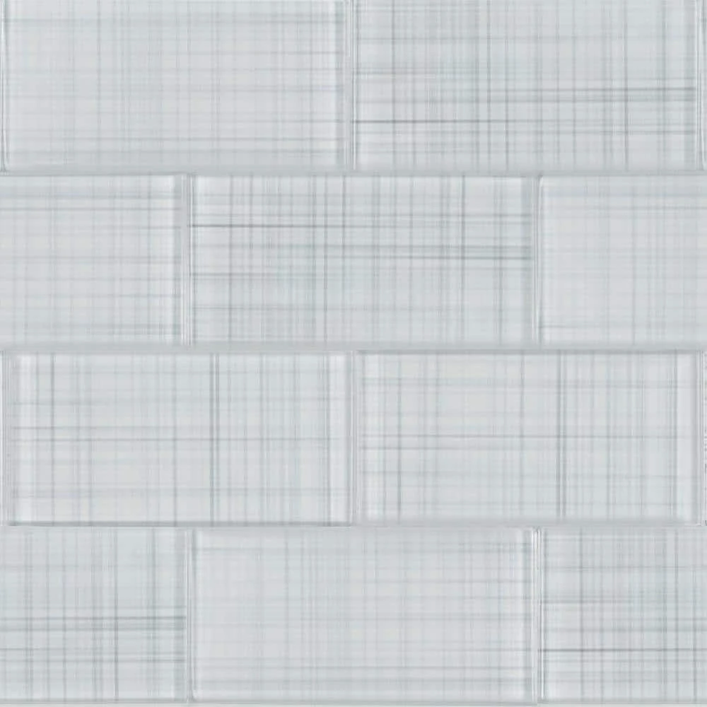 Wisp Glass White 3 in. x 6 in. Glossy Glass Wall Tile (10 sq. ft./Case) by Jeffrey Court 6 Wisp Glass White 3 in. x 6 in. Glossy Glass Wall Tile (10 sq. ft./Case) by Jeffrey Court - Image 4