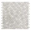 Lightning White 11.75 in. x 11.75 in. Interlocking Mixed Glass, Shell and Marble Mosaic Tile (0.958 sq. ft./Each) by Jeffrey Court -The Elite Tile Sales Store white jeffrey court glass tile 99747 64 1000