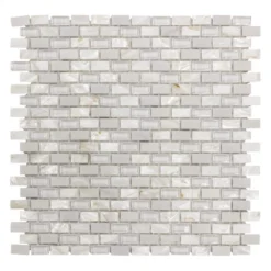 Lightning White 11.75 in. x 11.75 in. Interlocking Mixed Glass, Shell and Marble Mosaic Tile (0.958 sq. ft./Each) by Jeffrey Court