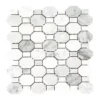 Crisp Illusion White 10.375 in. x 11.125 in. Hexagon Marble Wall and Floor Mosaic Tile (8.01 sq. ft./Case) by Jeffrey Court