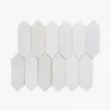 Suburbs White 10 in. x 12.375 in. Picket Polished Marble Wall and Floor Mosaic Tile (0.859 sq. ft./Each) by Jeffrey Court -The Elite Tile Sales Store white jeffrey court marble tile 13013 64 1000