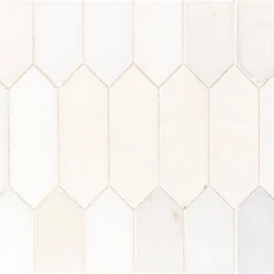 Suburbs White 10 in. x 12.375 in. Picket Polished Marble Wall and Floor Mosaic Tile (0.859 sq. ft./Each) by Jeffrey Court 15 Suburbs White 10 in. x 12.375 in. Picket Polished Marble Wall and Floor Mosaic Tile (0.859 sq. ft./Each) by Jeffrey Court -The Elite Tile Sales Store white jeffrey court marble tile 13013 fa 1000