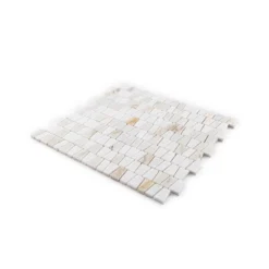 Trapezium White 10.625 in. x 12 in. Polished Calacatta Thassos/Dolomite/Marble Wall/Floor Mosaic (8.85 sq. ft./Case) by Jeffrey Court -The Elite Tile Sales Store white jeffrey court marble tile 13021 40 1000