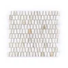 Trapezium White 10.625 in. x 12 in. Polished Calacatta Thassos/Dolomite/Marble Wall/Floor Mosaic (8.85 sq. ft./Case) by Jeffrey Court -The Elite Tile Sales Store white jeffrey court marble tile 13021 64 1000
