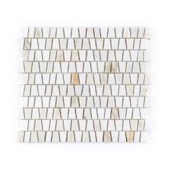 Trapezium White 10.625 in. x 12 in. Polished Calacatta Thassos/Dolomite/Marble Wall/Floor Mosaic (8.85 sq. ft./Case) by Jeffrey Court