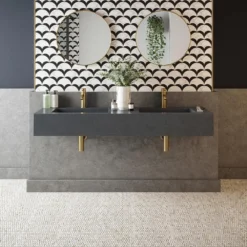 Trapezium White 10.625 in. x 12 in. Polished Calacatta Thassos/Dolomite/Marble Wall/Floor Mosaic (8.85 sq. ft./Case) by Jeffrey Court -The Elite Tile Sales Store white jeffrey court marble tile 13021 c3 1000