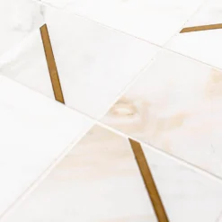 Jazzy White/Gold 11.75 in. x 11.75 in. Square Honed Calacatta Marble/Gold Metal Mosaic Tile (9.588 sq. ft./Case) by Jeffrey Court -The Elite Tile Sales Store white jeffrey court marble tile 13031 1d 1000