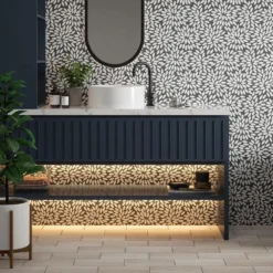 Tea Party White 13.125 in. x 14.625 in. Floral Semi-Polished Thassos Marble Mosaic Wall/Floor Tile (11.632 sq. ft./Case) by Jeffrey Court -The Elite Tile Sales Store white jeffrey court marble tile 13033 31 1000