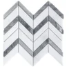 Glacier Edge White and Gray 9.875 in. x 11.25 in. Chevron Honed Marble Floor and Wall Mosaic Tile (0.771 sq. ft./Each) by Jeffrey Court 1 Glacier Edge White and Gray 9.875 in. x 11.25 in. Chevron Honed Marble Floor and Wall Mosaic Tile (0.771 sq. ft./Each) by Jeffrey Court -The Elite Tile Sales Store white jeffrey court marble tile 95672 64 1000