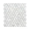 Evelyn White 11.375 in. x 11.875 in. Triangle Polished Marble Wall and Floor Mosaic Tile (9.38 sq. ft./Case) by Jeffrey Court
