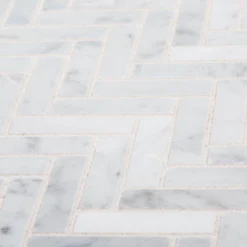 Jet Stream White 10.125 in. x 11.125 in. Herringbone Honed Marble Floor and Wall Mosaic Tile (7.82 sq. ft./Case) by Jeffrey Court 13 Jet Stream White 10.125 in. x 11.125 in. Herringbone Honed Marble Floor and Wall Mosaic Tile (7.82 sq. ft./Case) by Jeffrey Court -The Elite Tile Sales Store white jeffrey court marble tile 96004 1d 1000