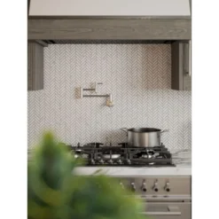 Jet Stream White 10.125 in. x 11.125 in. Herringbone Honed Marble Floor and Wall Mosaic Tile (7.82 sq. ft./Case) by Jeffrey Court 15 Jet Stream White 10.125 in. x 11.125 in. Herringbone Honed Marble Floor and Wall Mosaic Tile (7.82 sq. ft./Case) by Jeffrey Court -The Elite Tile Sales Store white jeffrey court marble tile 96004 4f 1000