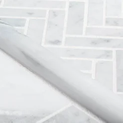 Jet Stream White 10.125 in. x 11.125 in. Herringbone Honed Marble Floor and Wall Mosaic Tile (7.82 sq. ft./Case) by Jeffrey Court 12 Jet Stream White 10.125 in. x 11.125 in. Herringbone Honed Marble Floor and Wall Mosaic Tile (7.82 sq. ft./Case) by Jeffrey Court -The Elite Tile Sales Store white jeffrey court marble tile 96004 a0 1000