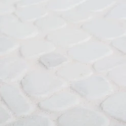 Winter Court White 11.5 in. x 11.5 in. Pebble Honed Marble Wall and Floor Mosaic Tile (9.18 sq. ft./Case) by Jeffrey Court -The Elite Tile Sales Store white jeffrey court marble tile 96005 1d 1000