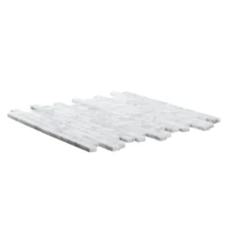 Stargazer White 11.75 in. x 12 in. Interlocking Polished Marble Mosaic Tile (9.79 sq. ft./Case) by Jeffrey Court -The Elite Tile Sales Store white jeffrey court marble tile 96041 40 1000