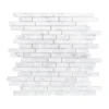 Stargazer White 11.75 in. x 12 in. Interlocking Polished Marble Mosaic Tile (9.79 sq. ft./Case) by Jeffrey Court