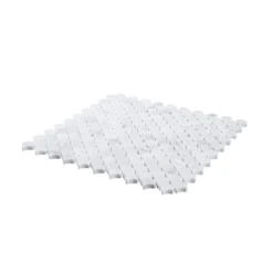 Cloudy Daze White 11.5 in. x 11 in. Fan Honed Natural Stone Wall and Floor Mosaic Tile (8.78 sq. ft./Case) by Jeffrey Court -The Elite Tile Sales Store white jeffrey court marble tile 96612 40 1000