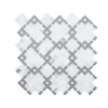 Madras Cotton White 12.5 in. x 12.5 in. Geometric Marble Wall and Floor Mosaic Tile (10.8 sq. ft./Case) by Jeffrey Court -The Elite Tile Sales Store white jeffrey court marble tile 96613 64 1000