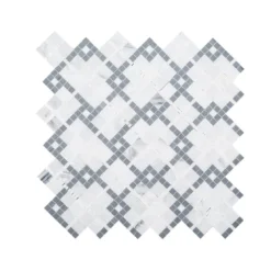 Madras Cotton White 12.5 in. x 12.5 in. Geometric Marble Wall and Floor Mosaic Tile (10.8 sq. ft./Case) by Jeffrey Court