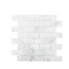 Coastal Haze White 12.125 in. x 12.5 in. Interlocking Polished Marble Wall and Floor Mosaic Tile (10.52 sq. ft./Case) by Jeffrey Court 1 Coastal Haze White 12.125 in. x 12.5 in. Interlocking Polished Marble Wall and Floor Mosaic Tile (10.52 sq. ft./Case) by Jeffrey Court -The Elite Tile Sales Store white jeffrey court marble tile 96617 64 1000