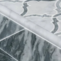 Casablanco White 10.75 in. x 9.5 in. Arabesque Polished Marble Wall and Floor Mosaic Tile (7.09 sq. ft./Case) by Jeffrey Court -The Elite Tile Sales Store white jeffrey court marble tile 96775 a0 1000