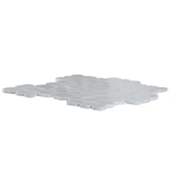 Sand Dollar White Pebble 11.75 in. x 11.75 in. Polished Marble Wall and Floor Mosaic Tile (9.58 sq. ft./Case) by Jeffrey Court -The Elite Tile Sales Store white jeffrey court marble tile 96785 40 1000