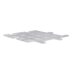 Bedford White 12.375 in. x 12.375 in. Basket Weave Marble Wall and Floor Mosaic Tile (10.63 sq. ft./Case) by Jeffrey Court -The Elite Tile Sales Store white jeffrey court marble tile 96793 40 1000
