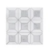 Doheny Thassos White 12.375 in. x 12.375 in. Basket Weave Mixed Marble Wall and Floor Mosaic Tile (10.63 sq. ft./Case) by Jeffrey Court -The Elite Tile Sales Store white jeffrey court marble tile 96795 64 1000