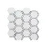 Norton White 11.75 in. x 11.875 in. Hexagon Semi Polished Marble Wall and Floor Mosaic Tile (9.689 sq. ft./Case) by Jeffrey Court -The Elite Tile Sales Store white jeffrey court marble tile 96797 64 1000