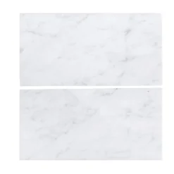 Italian White Carrara 6 in. x 12 in. Honed Marble Wall and Floor Tile (8 sq. ft./Case) by Jeffrey Court -The Elite Tile Sales Store white jeffrey court marble tile 98451 c3 1000