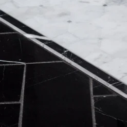 Hillcrest White 9.875 in. x 9.875 in. Geometric Marble Wall and Floor Mosaic Tile (6.77 sq. ft./Case) by Jeffrey Court -The Elite Tile Sales Store white jeffrey court marble tile 98474 a0 1000