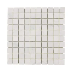 Carrara White 11.75 in. x 11.75 in. Honed Marble Wall and Floor Mosaic Tile (0.958 sq. ft./Each) by Jeffrey Court