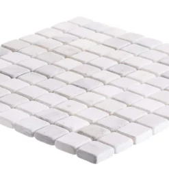 Carrara White 11.75 in. x 11.75 in. Honed Marble Wall and Floor Mosaic Tile (0.958 sq. ft./Each) by Jeffrey Court -The Elite Tile Sales Store white jeffrey court marble tile 99050 a0 1000