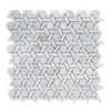 Primrose Chapel White 11.875 in. x 11.75 in. Basket Weave Textured Marble Wall & Floor Mosaic Tile (9.588 sq. ft./Case) by Jeffrey Court -The Elite Tile Sales Store white jeffrey court marble tile 99280 64 1000