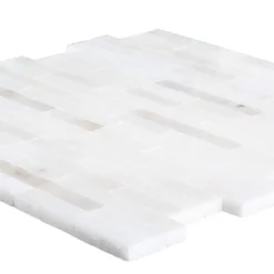 Cotton Valley White 11.75 in. x 12 in. Interlocking Polished Marble Mosaic Tile (9.79 sq. ft./Case) by Jeffrey Court -The Elite Tile Sales Store white jeffrey court marble tile 99476 40 1000