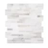 Cotton Valley White 11.75 in. x 12 in. Interlocking Polished Marble Mosaic Tile (9.79 sq. ft./Case) by Jeffrey Court -The Elite Tile Sales Store white jeffrey court marble tile 99476 64 1000