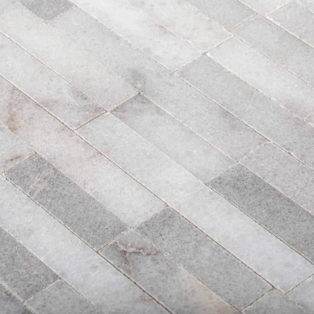 Venetian Brick White 11.625 in. x 12.5 in. Interlocking Polished Marble Mosaic Tile (10.09 sq. ft./Case) by Jeffrey Court 7 Venetian Brick White 11.625 in. x 12.5 in. Interlocking Polished Marble Mosaic Tile (10.09 sq. ft./Case) by Jeffrey Court - Image 5